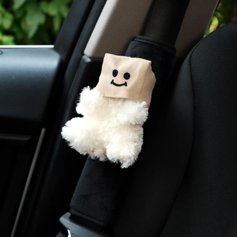 Obloga za auto sigurnosni pojas, pliš dekor s motivom West Highland, Trendy cool bear, podrijetlo Yiwu