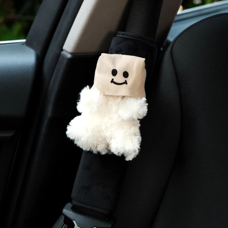Obloga za auto sigurnosni pojas, pliš dekor s motivom West Highland, Trendy cool bear, podrijetlo Yiwu