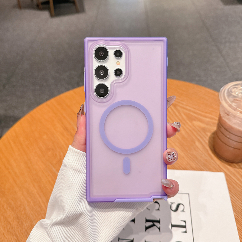 Samsung S24 Ultra vāciņš – magnētisks, drošs pret kritieniem, pret pirkstu nospiedumiem, plāna sērija (TPU+PC, injekcijas veidnē, 2-in-1)