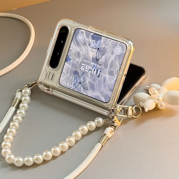 Θήκη Huawei PuraX - Διαφανής αναδιπλούμενη θήκη με μαγνητικό μεντεσέ και ιμάντα μεταφοράς