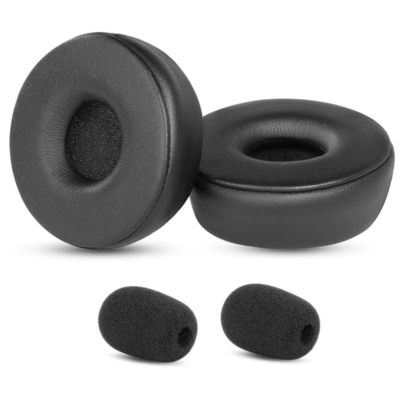 Kožený obal pre slúchadlá Jabra Engage 55/65/75, binaurálne stereo kryty na slúchadlá, OEM spracovanie, jednovrstvé balenie