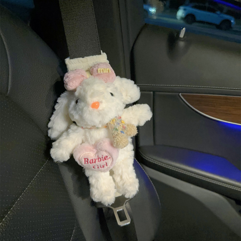 Jastučić za sigurnosni pojas automobila - sladak crtić dizajn, zaštitni poklopac, produžena duljina, umjetni pliš, Handsome