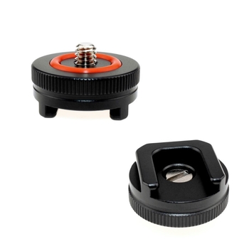 Morning Long B adaptor din aluminiu pentru cameră cage – montaj 1/4'', compatibil cu bliț și microfon, greutate 21 g