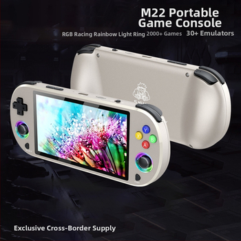 Prenosná herná konzola M22PRO — 5-palcový displej, 4K rozlíšenie, bezdrôtové pripojenie, EmuELEC OS, 32–64GB úložisko