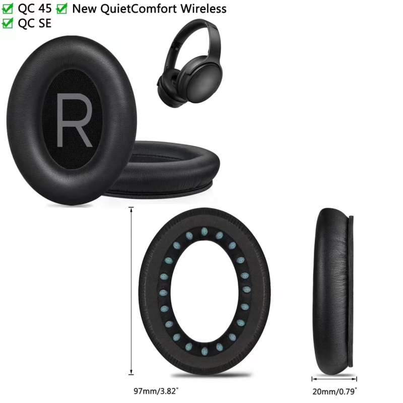 Θήκη για ακουστικά Bose QuietComfort 45 QC45, συνθετικό δέρμα, επεξεργασία OEM, συμβατό με QC45