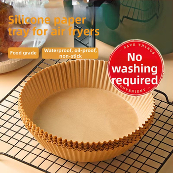 Orkaitės fritezei kepimo popierius – aliejų sugeriantis, dviejų pusių silikono dengtas kepimo popierius, skarda, 35 g/m²