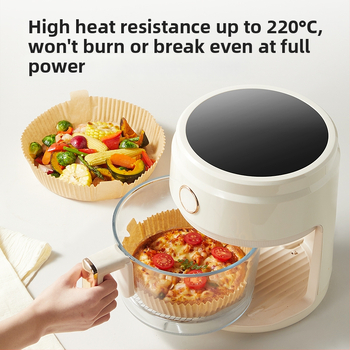 Orkaitės fritezei kepimo popierius – aliejų sugeriantis, dviejų pusių silikono dengtas kepimo popierius, skarda, 35 g/m²