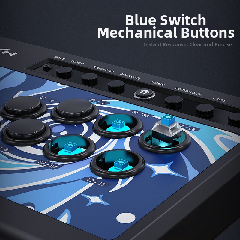 Lashda Pxn-008 arkādes džojists USB PC/TV/PS4/Switch ar vibrāciju