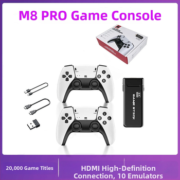 Nostalgická herná konzola s bezdrôtovými ovládačmi pre dvoch hráčov, 64GB/128GB úložisko (20 000/40 000 hier), HDMI výstup, emulácia do 1080p