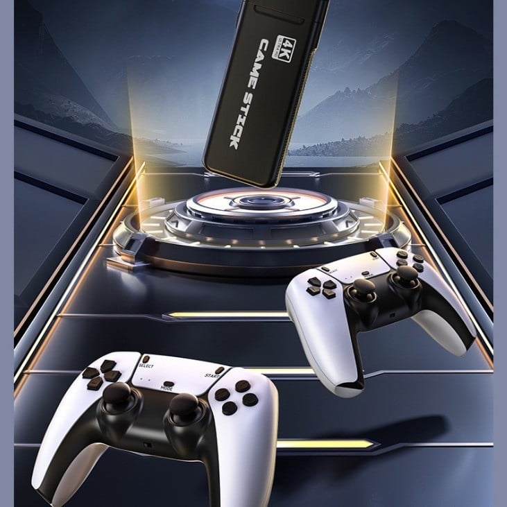 Κονσόλα νοσταλγικών παιχνιδιών με ασύρματους ελεγκτές δύο παικτών, 64GB/128GB αποθήκευση (20.000/40.000 παιχνιδιών), έξοδο HDMI, εξομοίωση έως 1080p