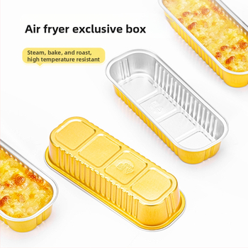 Ühekordselt kasutatav alumiiniumfooliumist toidukarp õhufriiterile, ristkülikukujuline, paksendatud, juustu ja duriani küpsetamiseks – Kaubamärk Saizhuo; Materjal: alumiiniumfoolium; Pakend: 1000 tk; Päritolu: Guangdong