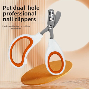 Profesionalūs nagų žirklės katėms ir šunims su dvigubo skylės dizainu ir apskritos skylės dizainu