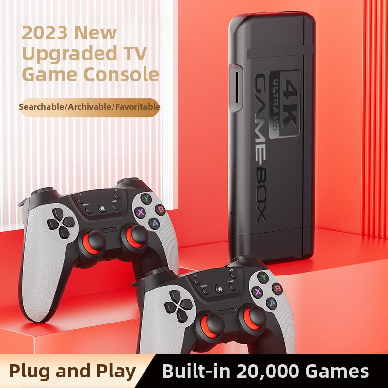 K9 domáca televízna herná konzola, 2.4G bezdrôtový dvaja hráči simulátor, 32G/64G, HDMI