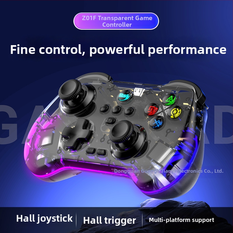 Baishipai Z01F gamepad Bluetooth cu joystick cu efect Hall și declanșator Hall, vibrații, Type-C, compatibil cu Switch, Android, iPhone și PC