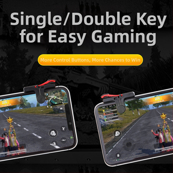D9 mobilā spēļu kontrolleris ar triger taustiņiem un vibrāciju — plastmasas korpuss, saderīgs ar viedtālruņiem, svars 0,9