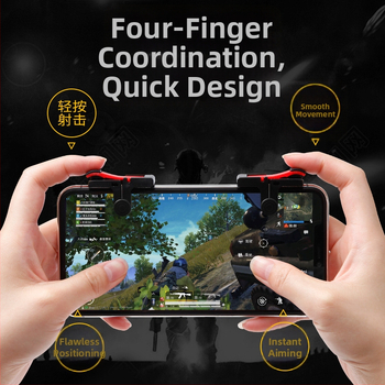 D9 mobilā spēļu kontrolleris ar triger taustiņiem un vibrāciju — plastmasas korpuss, saderīgs ar viedtālruņiem, svars 0,9