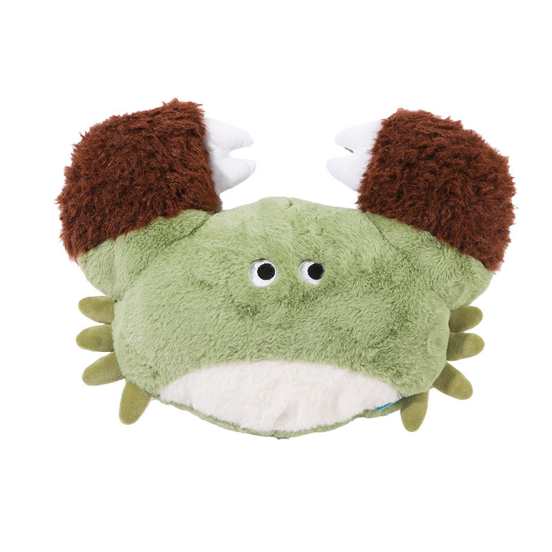 U formos kaklo pagalvė su krabo motyvu, dvejų funkcijų dizainas, putų dalelių užpildas, pliušinis audinys, karikatūrų stilius