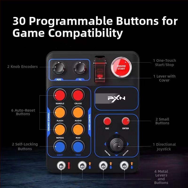 Laishida PXN-CB1 Centrālā vadības kārba sacīkšu simulatoram – USB interfeiss, bez vibrācijām, simulatora funkcija