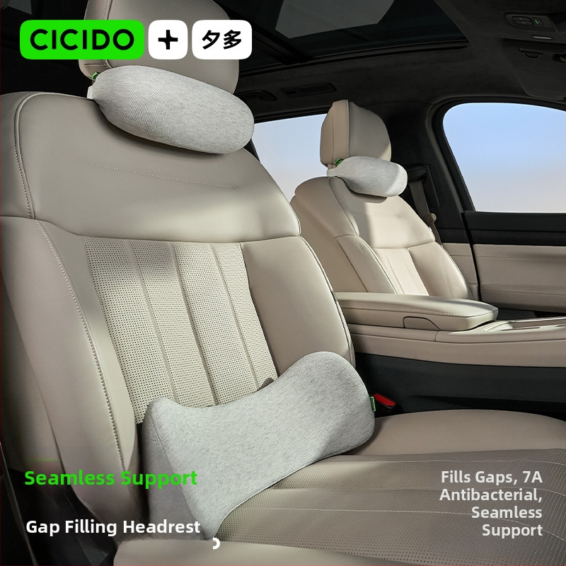 Cicido Auto krčné vankúš s pamäťovou penou, zmes pleteného materiálu, prispôsobiteľný, univerzálny, pre všetky ročné obdobia