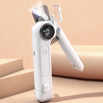 Naminių gyvūnėlių nagų žirklės su LED apšvietimu katėms ir šunims, nagų failas ir poliravimas