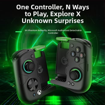 GameSir X4a Xbox licencovaný káblový mobilný herný ovládač pre Android (Type-C, 188,5 g) s konvertibilnými úchytmi pre jednoruké alebo obojručné používanie