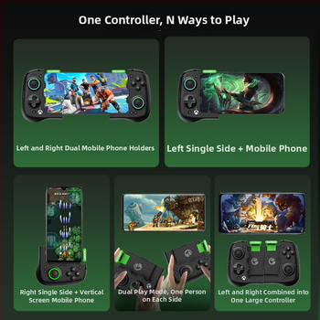 GameSir X4a Xbox licencovaný káblový mobilný herný ovládač pre Android (Type-C, 188,5 g) s konvertibilnými úchytmi pre jednoruké alebo obojručné používanie
