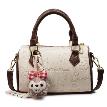 PU taška cez rameno, box štýl, cylindrický tvar, zapínanie na zips, vnútorná zipsová kapsa