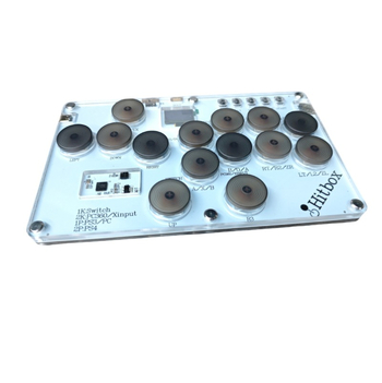 Джойстик Hitbox стил, ултра тънък аркад контролер с акрилен корпус, жично свързване Type-C, без вибрации, поддържа двама играчи, съвместим с PC/Xbox/PS/Switch/Android