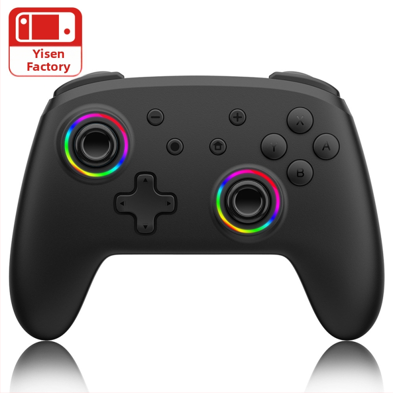 OEM prispôsobený vzor dvojitý Hall-efekt joystick pre Nintendo Switch — Bluetooth, USB-C, RGB osvetlenie, ABS telo, tlač loga je možná