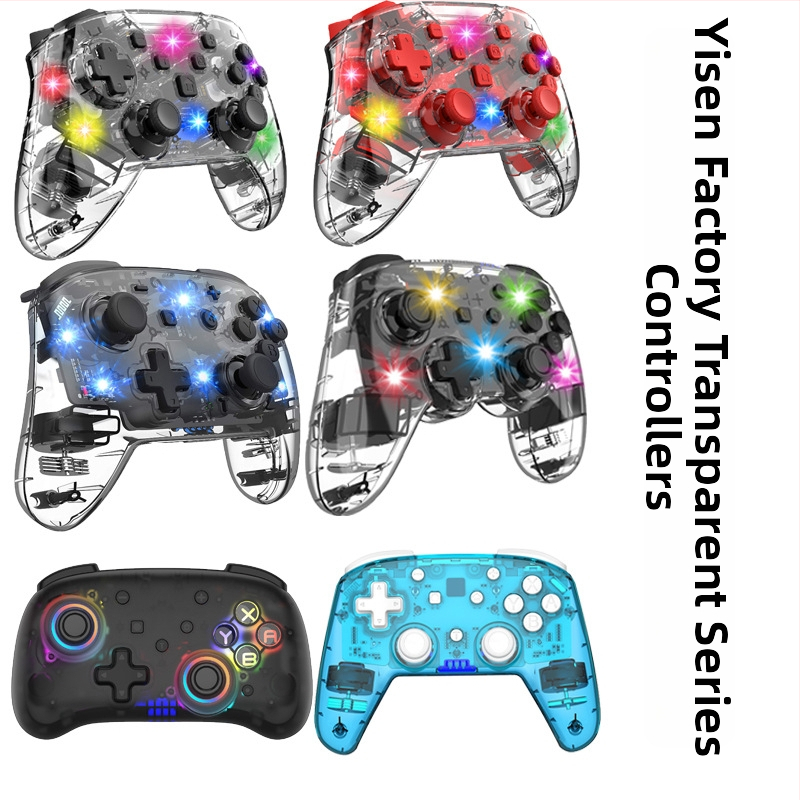 OEM prispôsobený vzor dvojitý Hall-efekt joystick pre Nintendo Switch — Bluetooth, USB-C, RGB osvetlenie, ABS telo, tlač loga je možná