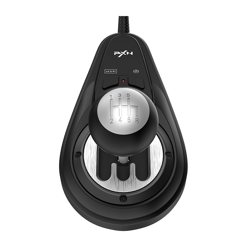 Lashda Pxn-A7 sacīkšu stūre ar roku bremzi PC/PS4/Xbox One/X Series X|S USB interfeiss, Force Feedback, ABS materiāls, svars 4 kg