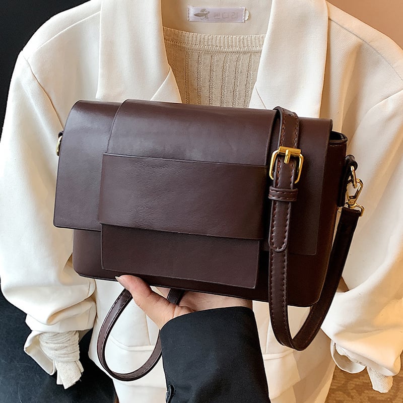 Crossbody taška na voľný čas, patchwork dizajn, PU materiál, vodorovný štvorcový tvar, zipsové zapínanie, vnútorná kapsa na zips