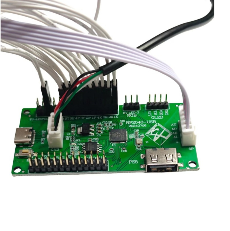 RP2040-USB arcade joystick čip (USB sučelje, kabelski, kompatibilan s PC, Xbox, PS, SWITCH, Android)