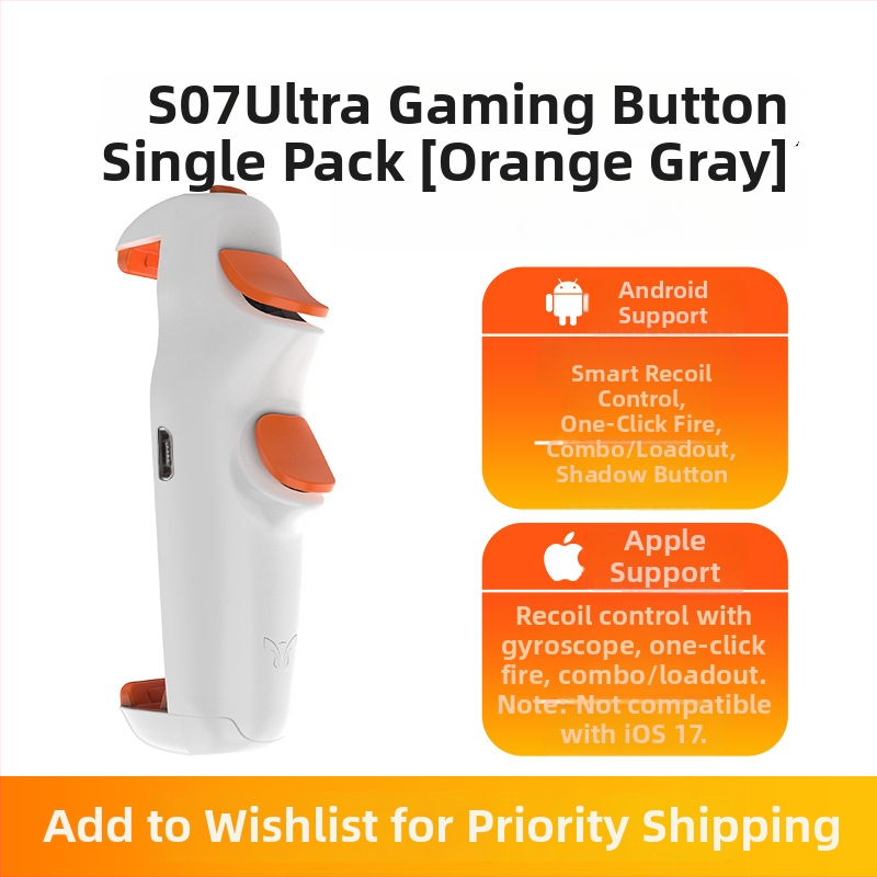 S07ultra herný ovládač so Shadow tlačidlom, One-Key Combo Switch, Bluetooth Type-C, kompatibilný s Androidom a iPhonom