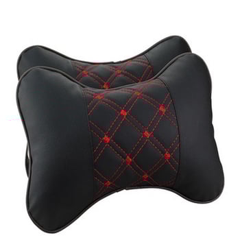 Μαξιλαράκι αυτοκινήτου για τον αυχένα με οσφυϊκή υποστήριξη, κάλυμμα από βαμβάκι, γέμιση από φυσικές ίνες, κατάλληλο για όλες τις εποχές, προσαρμοζόμενο