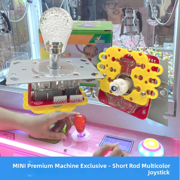 Mini joystick pre butikový stroj na bábičky, model JX-650, krátke rameno, káblové, 5P rozhranie, plast + železo