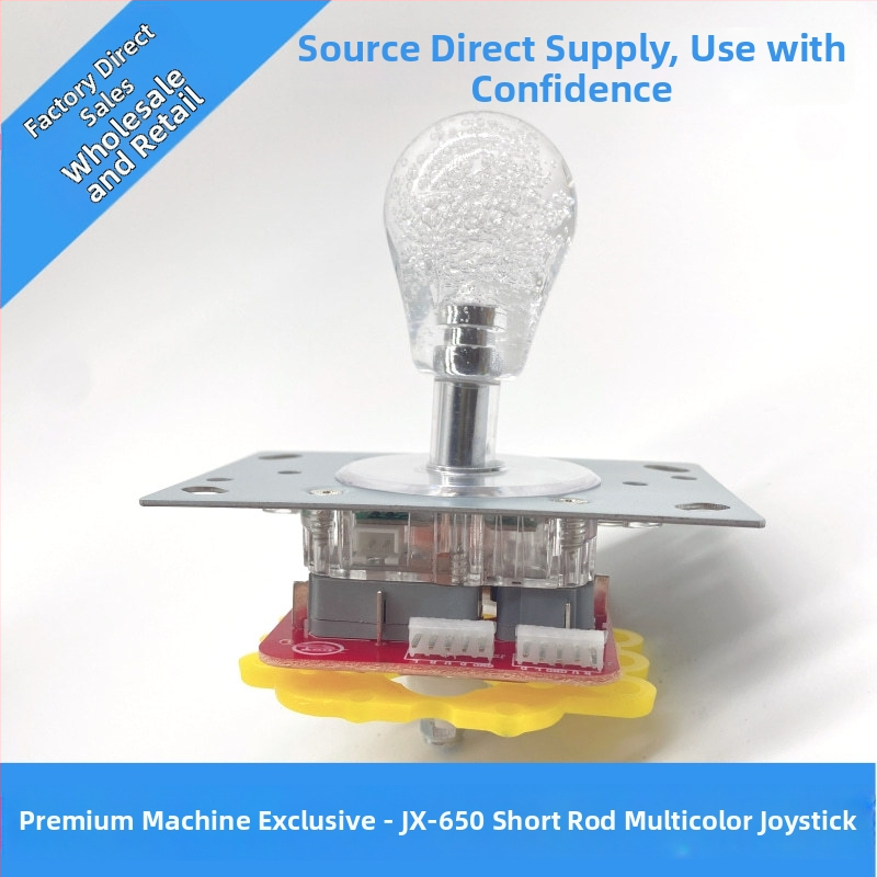 Mini joystick pre butikový stroj na bábičky, model JX-650, krátke rameno, káblové, 5P rozhranie, plast + železo