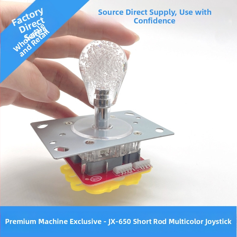 Mini joystick pre butikový stroj na bábičky, model JX-650, krátke rameno, káblové, 5P rozhranie, plast + železo