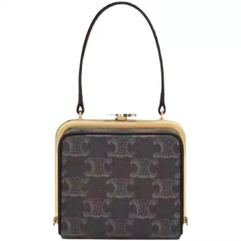 Arc de Triomphe női válltáska láncos pánttal, crossbody, mini négyzet alakú valódi bőr táska monogrammal
