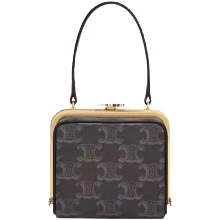Arc de Triomphe női válltáska láncos pánttal, crossbody, mini négyzet alakú valódi bőr táska monogrammal