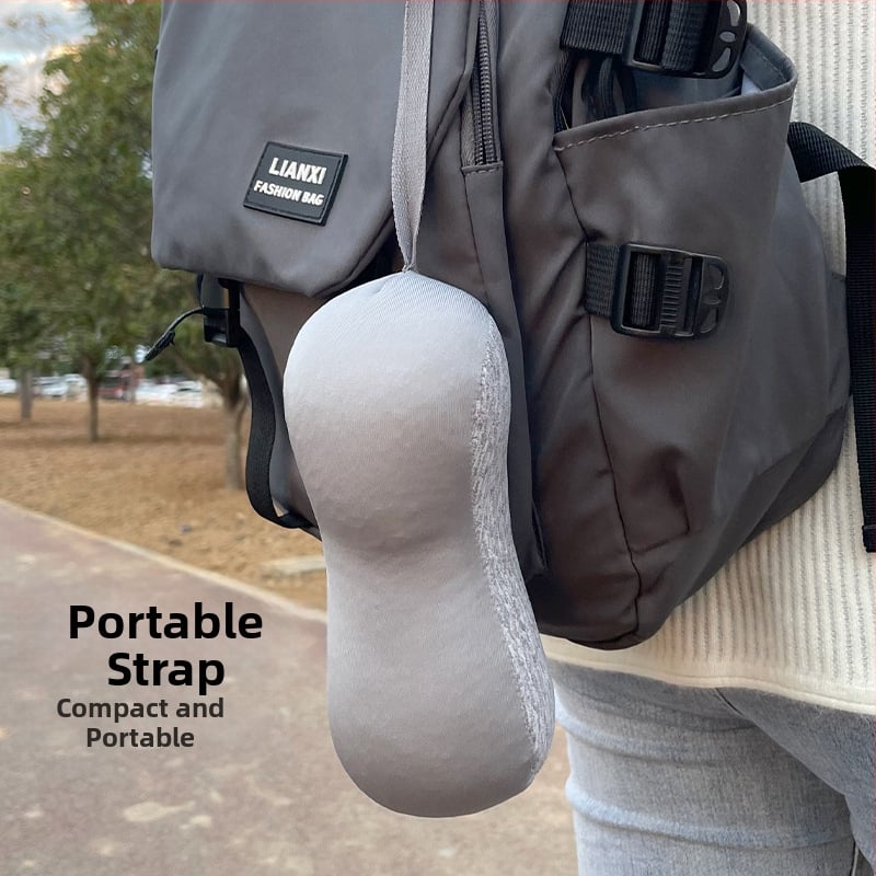 U tvarovaný cestovný vankúš na krk s výplňou z polyesterového vlákna a pleteným poťahom