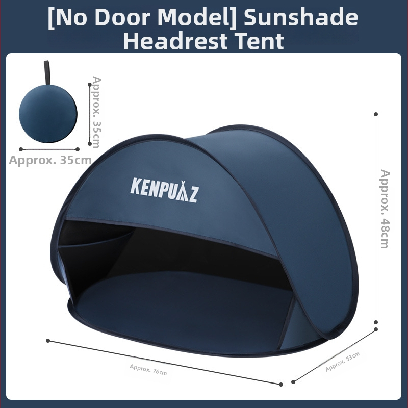 Portatīvā pludmales telts - vienslāņu, vienkārša uzstādīšana, saules aizsardzība un vēja aizsardzība; svars 0,2 kg; tērauda stieņu rāmis; ūdensizturība 1000–1500 mm