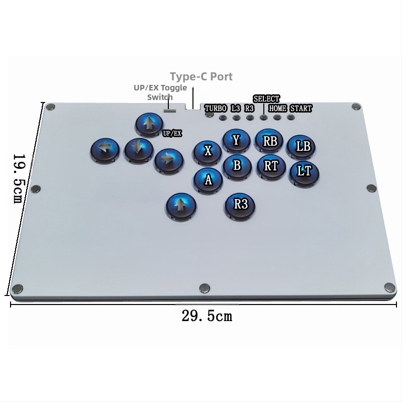 Hitbox SKY2040 PRO 14-taustiņu cīņas tastatūras aizsargs - USB interfeiss, Hot-Plug, SOCD overwrite, akrila lāzera griešana