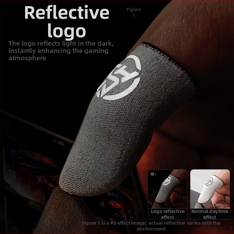 Spēļu pirksta uzmava, Ice Silk Fiber materiāls, pret svīšanu un pretnoslīdēšanai, ultra plāna, adījuma tehnoloģija, piemērots viedtālruņiem un planšetēm