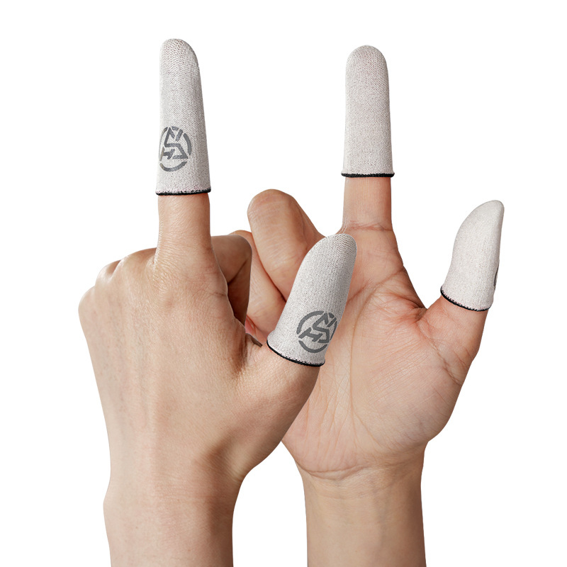 Spēļu pirksta uzmava, Ice Silk Fiber materiāls, pret svīšanu un pretnoslīdēšanai, ultra plāna, adījuma tehnoloģija, piemērots viedtālruņiem un planšetēm