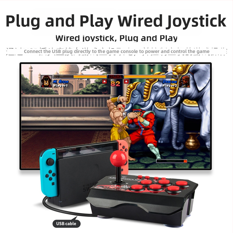 GAMINJA NS002 Káblový herný ovládač pre Switch, PC a PS3 — USB rozhranie, vibrácie, ABS telo (USB, káblový, Switch/PC/PS3 kompatibilita)