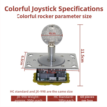 Joystick do stroja s pazúrom – Model JX-998, 5P rozhranie, OEM spracovanie, tlačené logo, plast + kovové diely