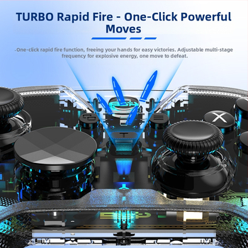 G6PRO Bezdrôtový ovládač hry Bluetooth s Hall-efektovými spínačmi a joystickom z uhlíkového filmu, kompatibilný s PC, iOS, Android a Nintendo Switch