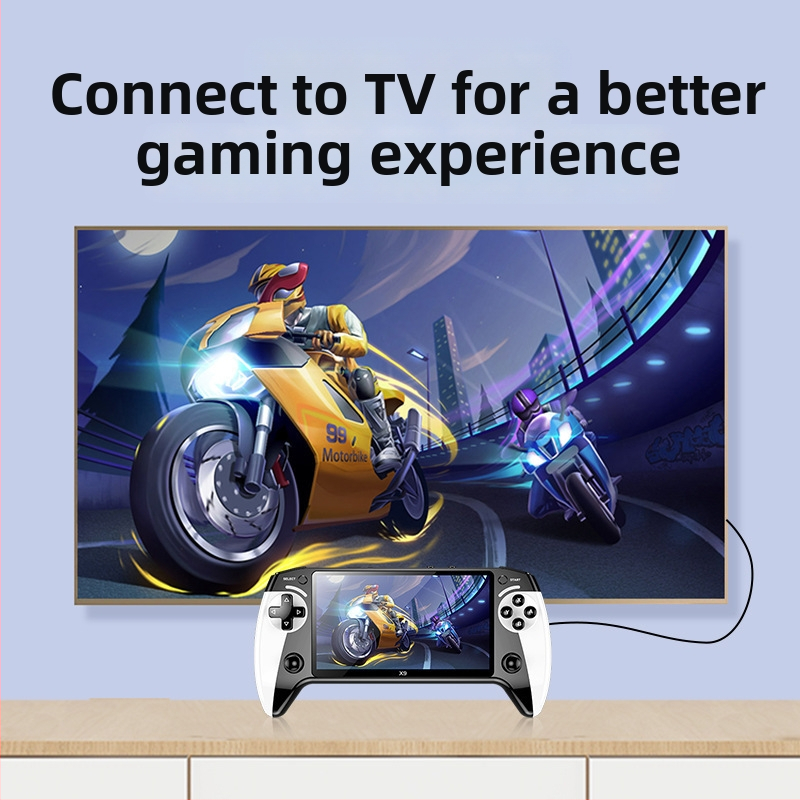 Pārnēsājama rokas spēļu konsole ar lielu ekrānu, atbalsta desmit emulatorus, 128 GB atmiņu, MP4 videoplayer un 3,5 mm AV interfeisu.