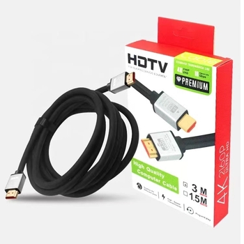 Baishi Fujin HDMI kábel, HDMI 2.0, 4K, 15+1 pinov, zlaté konektory, meďou potiahnutý oceľový vodič